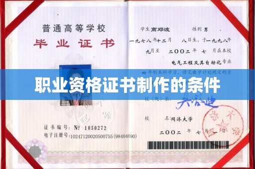贵定职业资格证书制作的条件